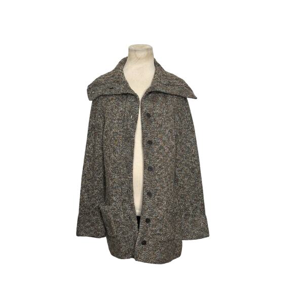 The Limited heathered brown buttoned cardigan sweater size M - Picture 5 of 15